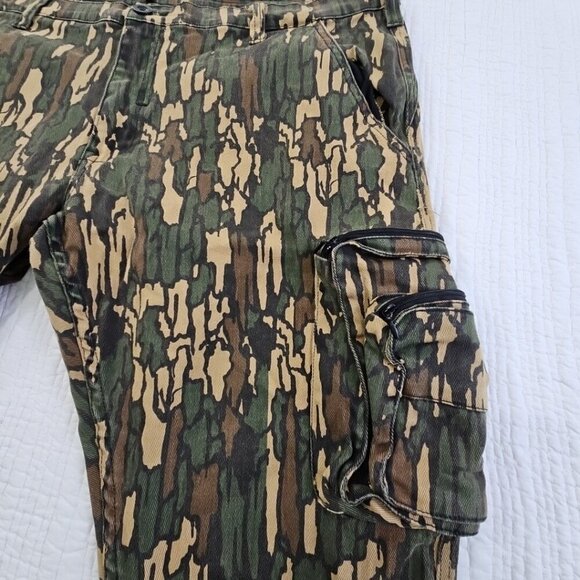 Staple Camo Cargo Utility Tactical Pants Men's 42x32 Green 9 Pockets Zipper EUC - Picture 4 of 16